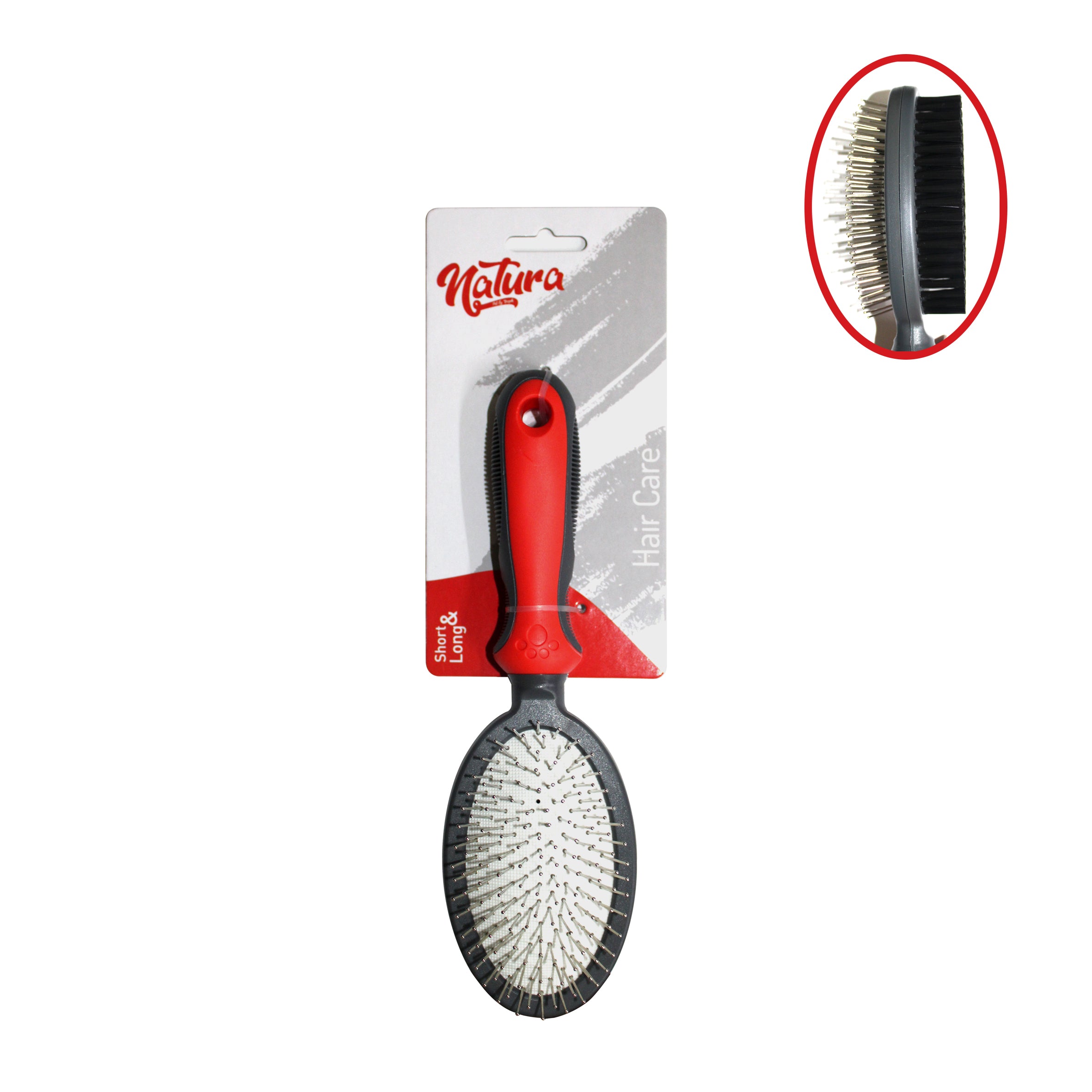 Natura Double Side Oval Pet Brush Large