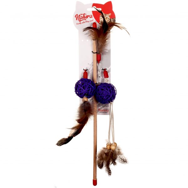 Natura Three Kind Of Natural Cat Toy Rod