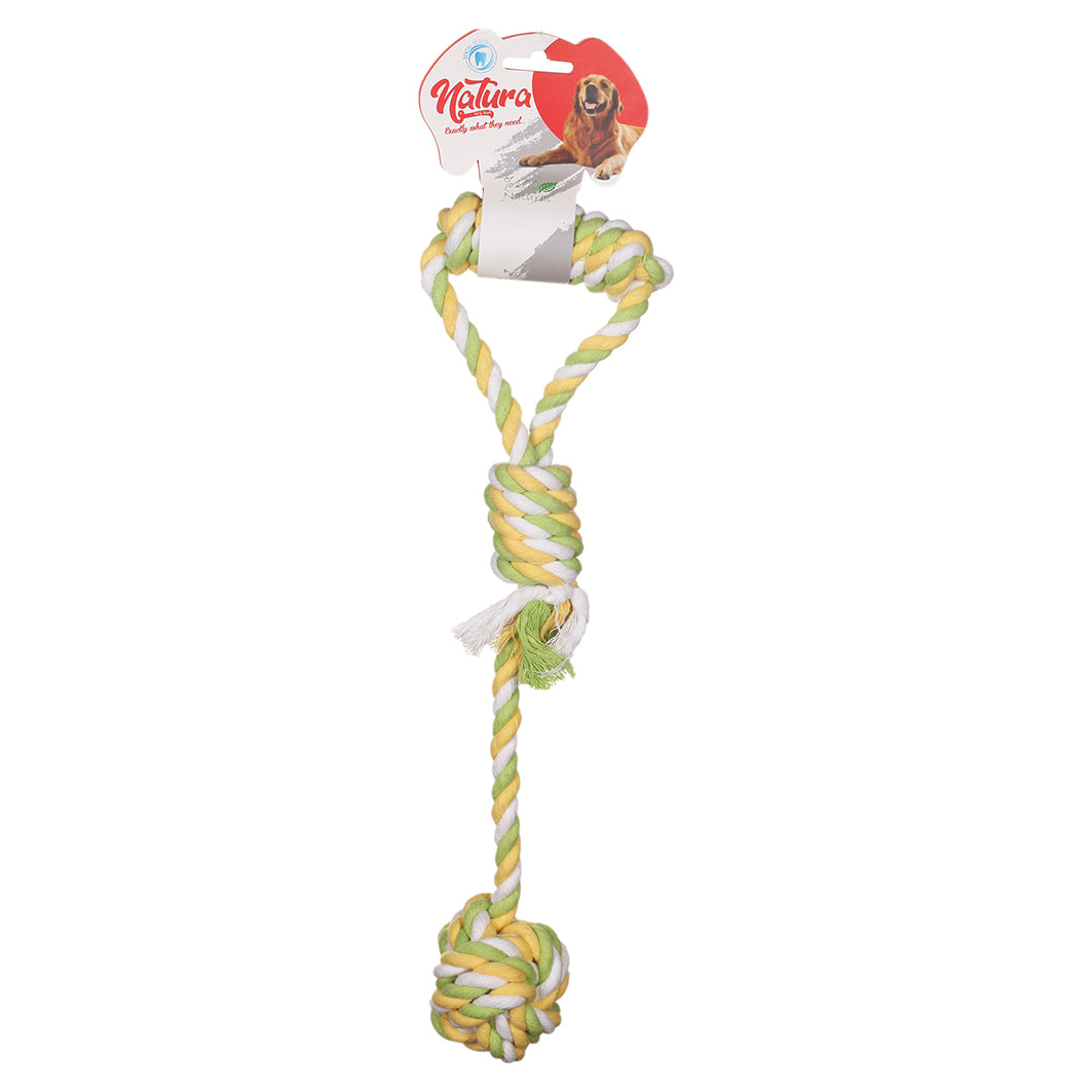 Ball With Handle Dog Rope Toy