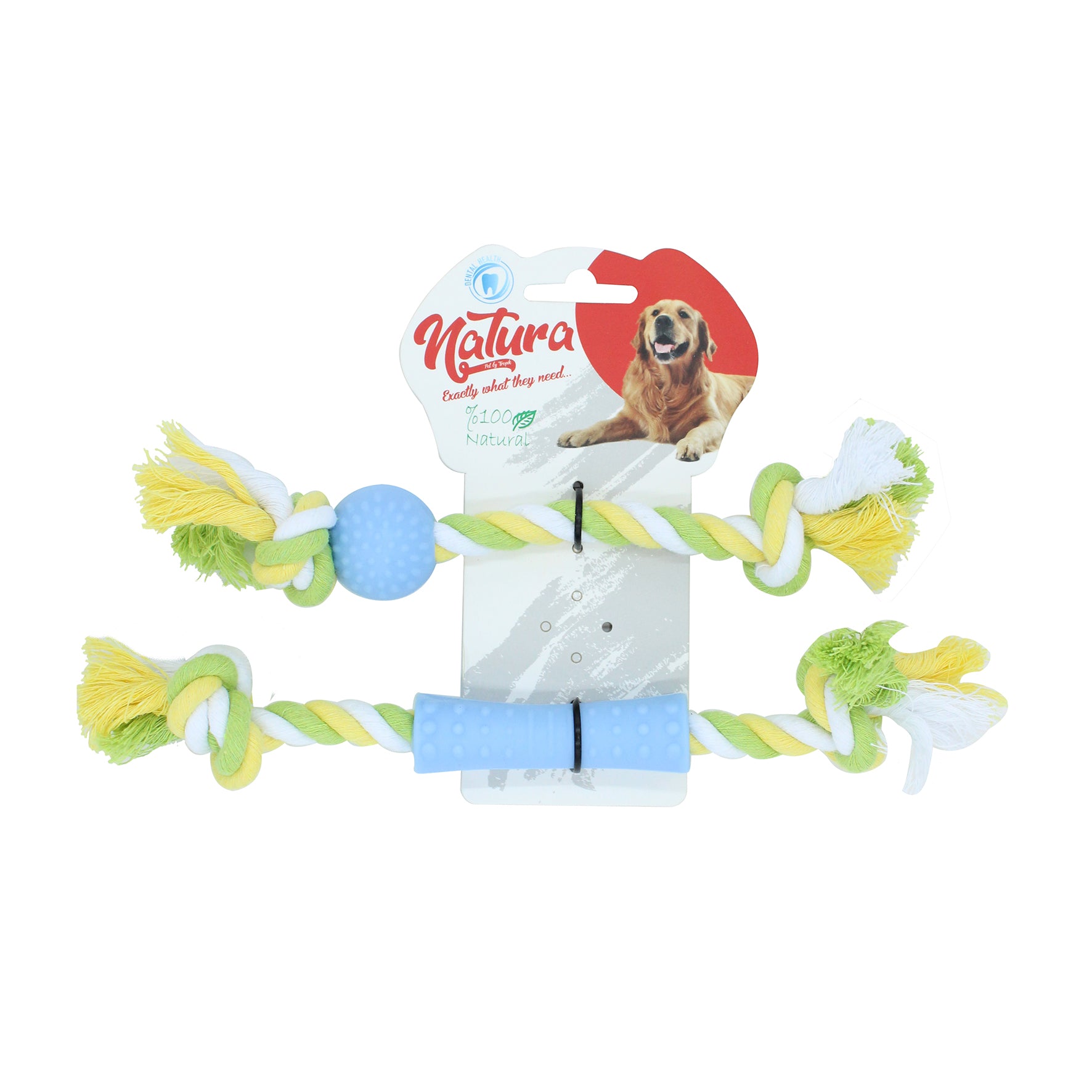 Natura Puppy Two Plastic Dental Rope Toy Set